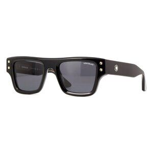New MONT BLANC Black Square MB0253S 001 Sunglasses Women